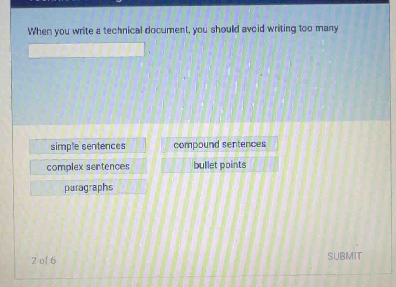when you write a technical document, you should avoid writing too many …
