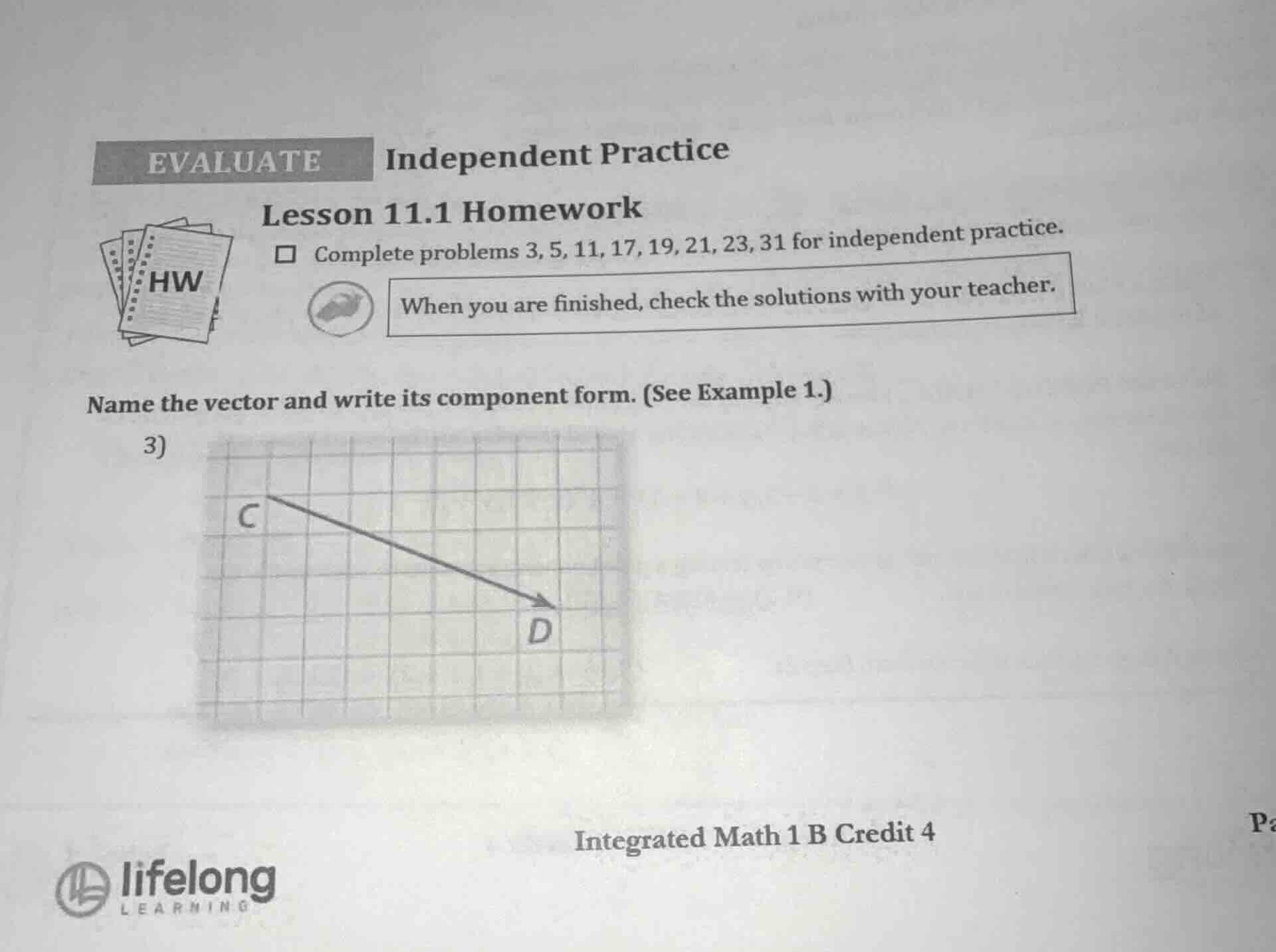 evaluate independent practice lesson 11.1 homework □ complete problems …