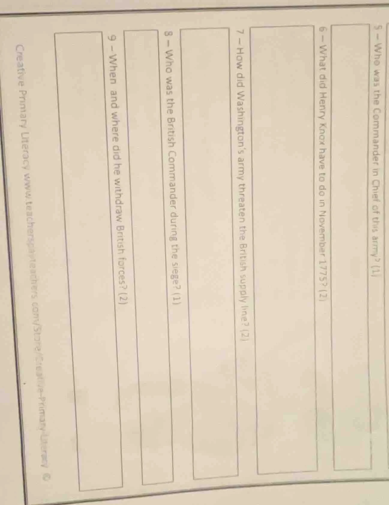 5 – who was the commander in chief of this army? (1) 6 – what did henry…