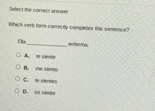 select the correct answer which verb form correctly completes this sent…