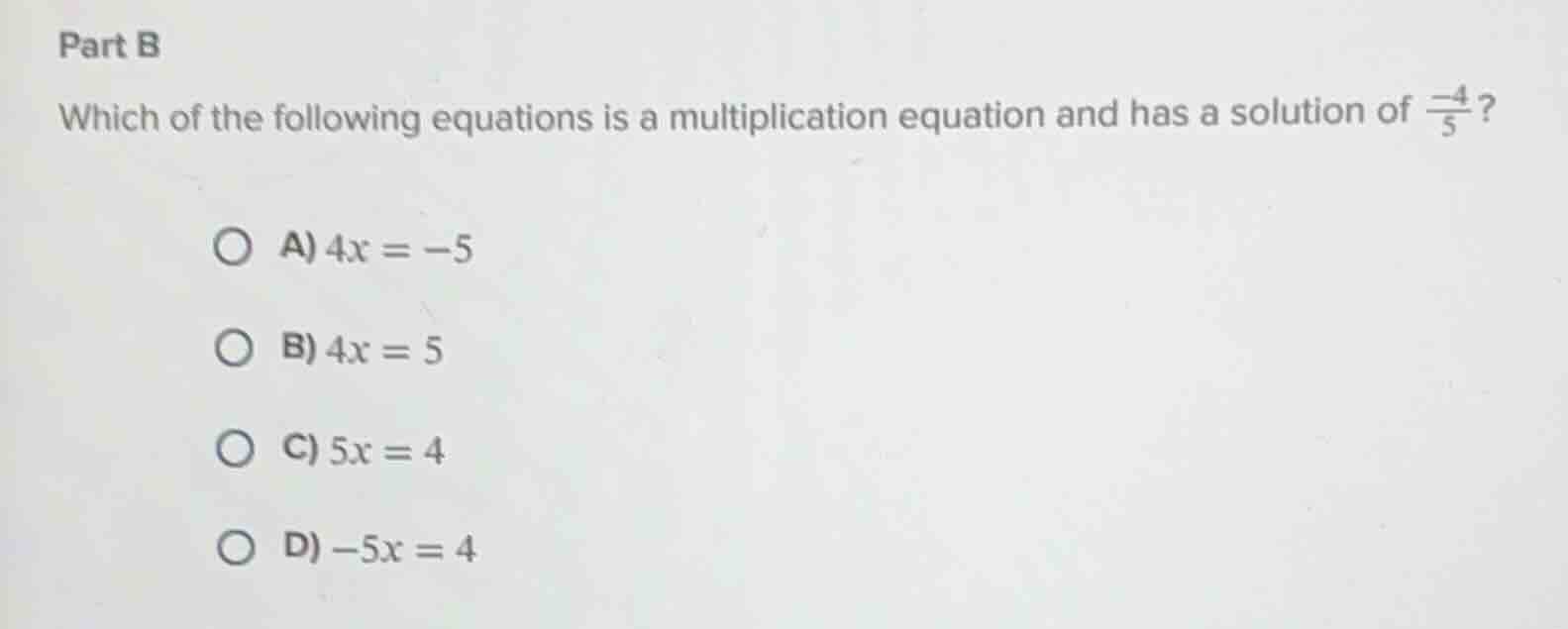 part b which of the following equations is a multiplication equation an…