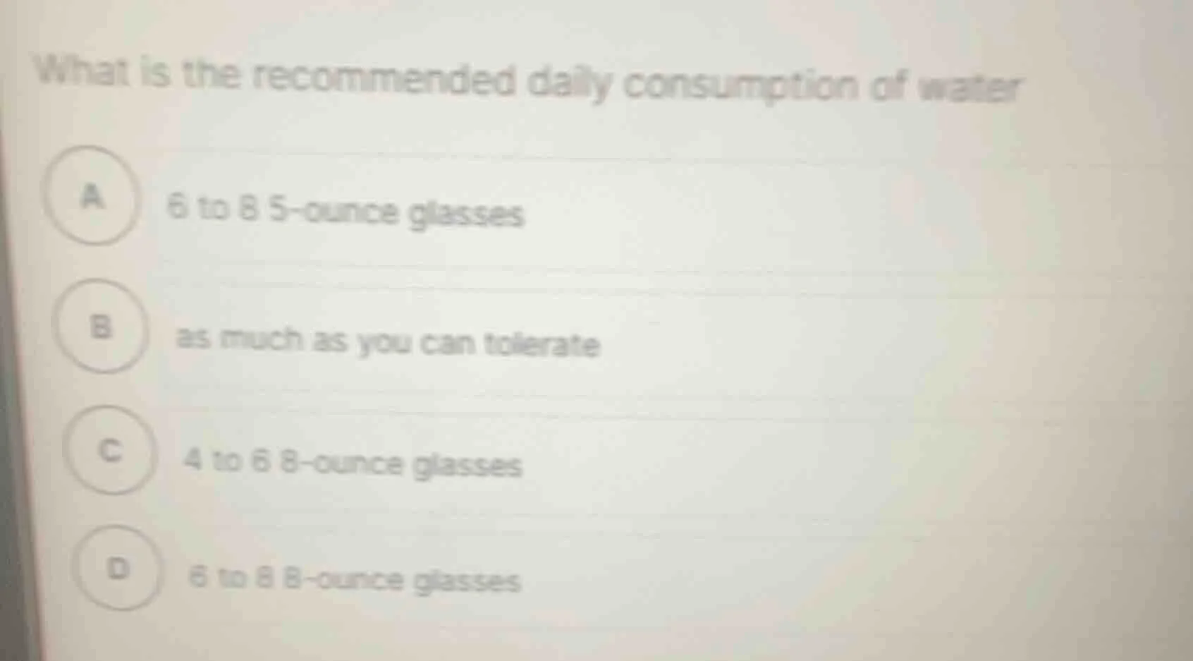 what is the recommended daily consumption of water a 6 to 8 5 - ounce g…