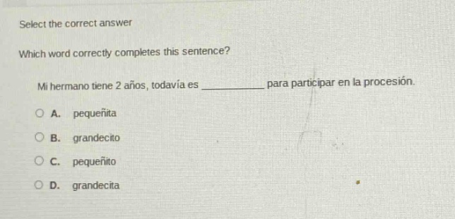select the correct answer which word correctly completes this sentence?…