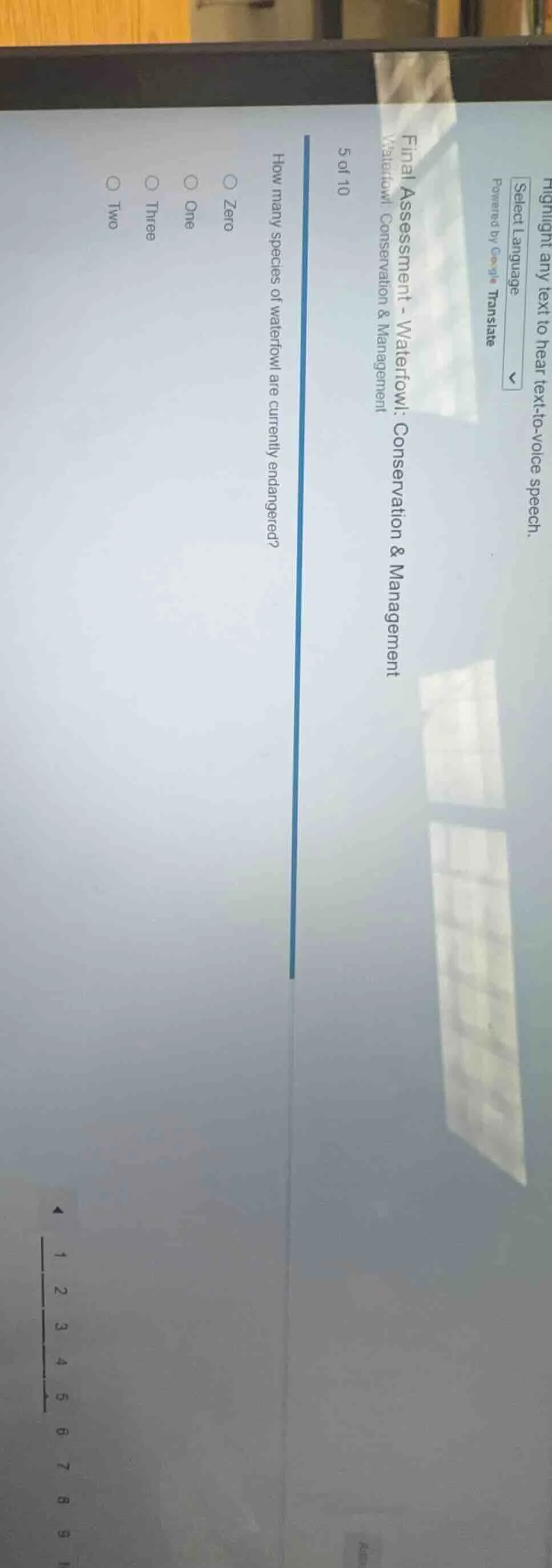 final assessment - waterfowl: conservation & management 5 of 10 how man…