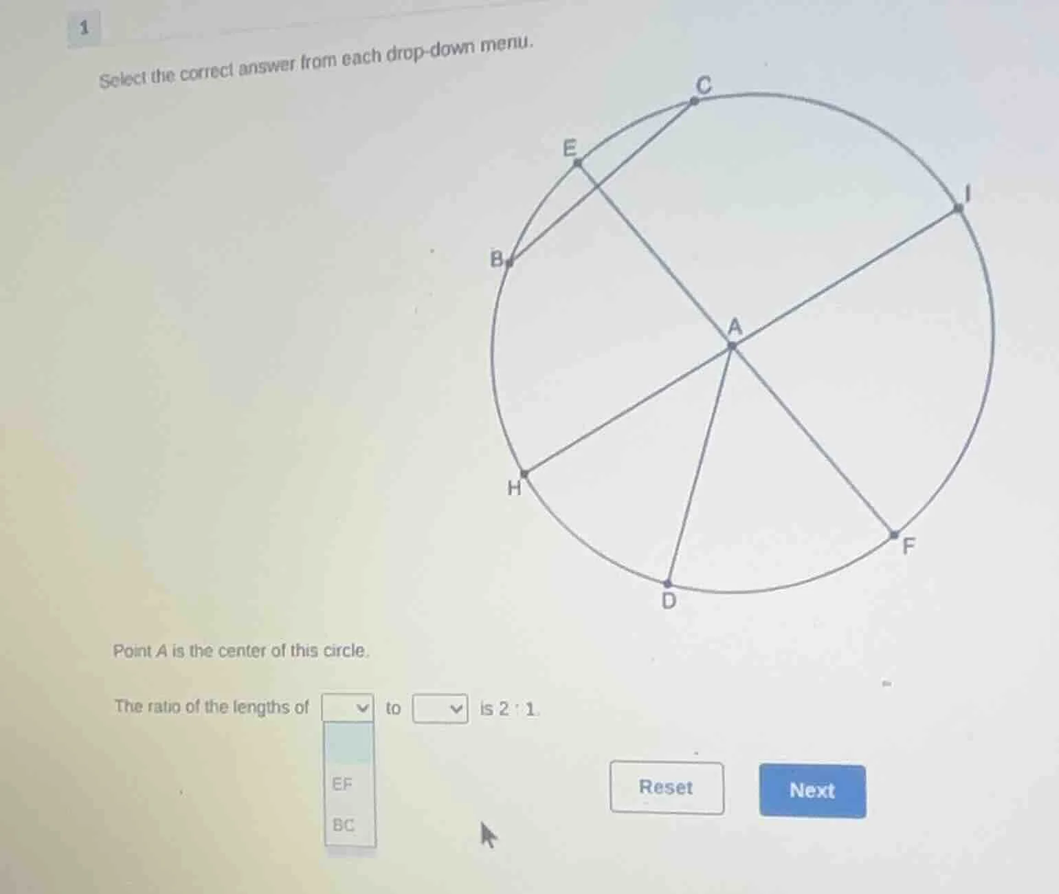 1 select the correct answer from each drop - down menu. point a is the …