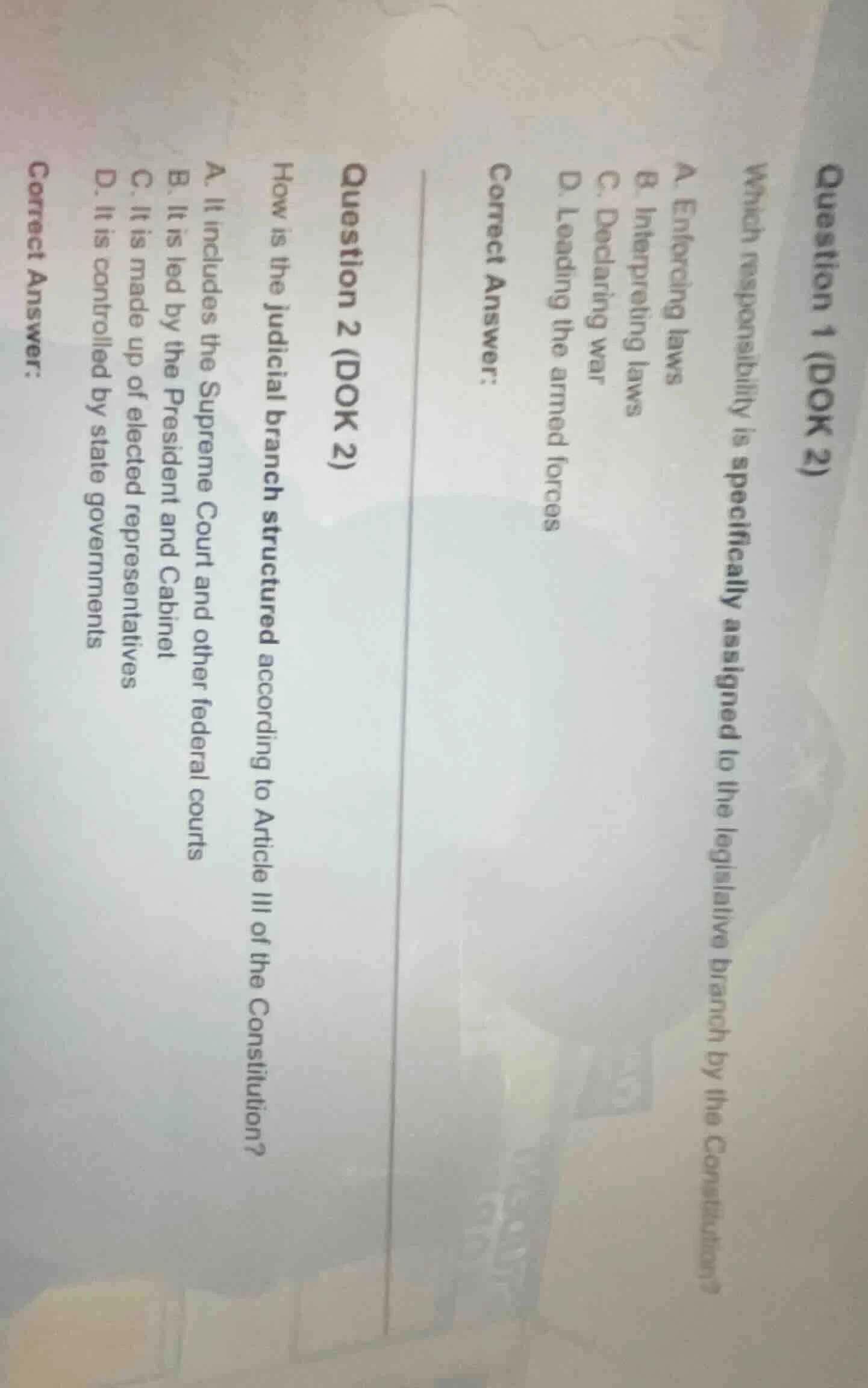 question 1 (dok 2) which responsibility is specifically assigned to the…