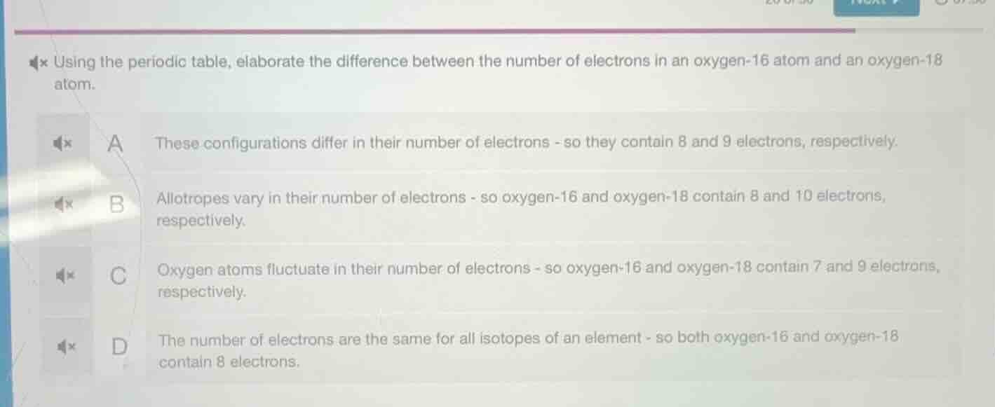 using the periodic table, elaborate the difference between the number o…