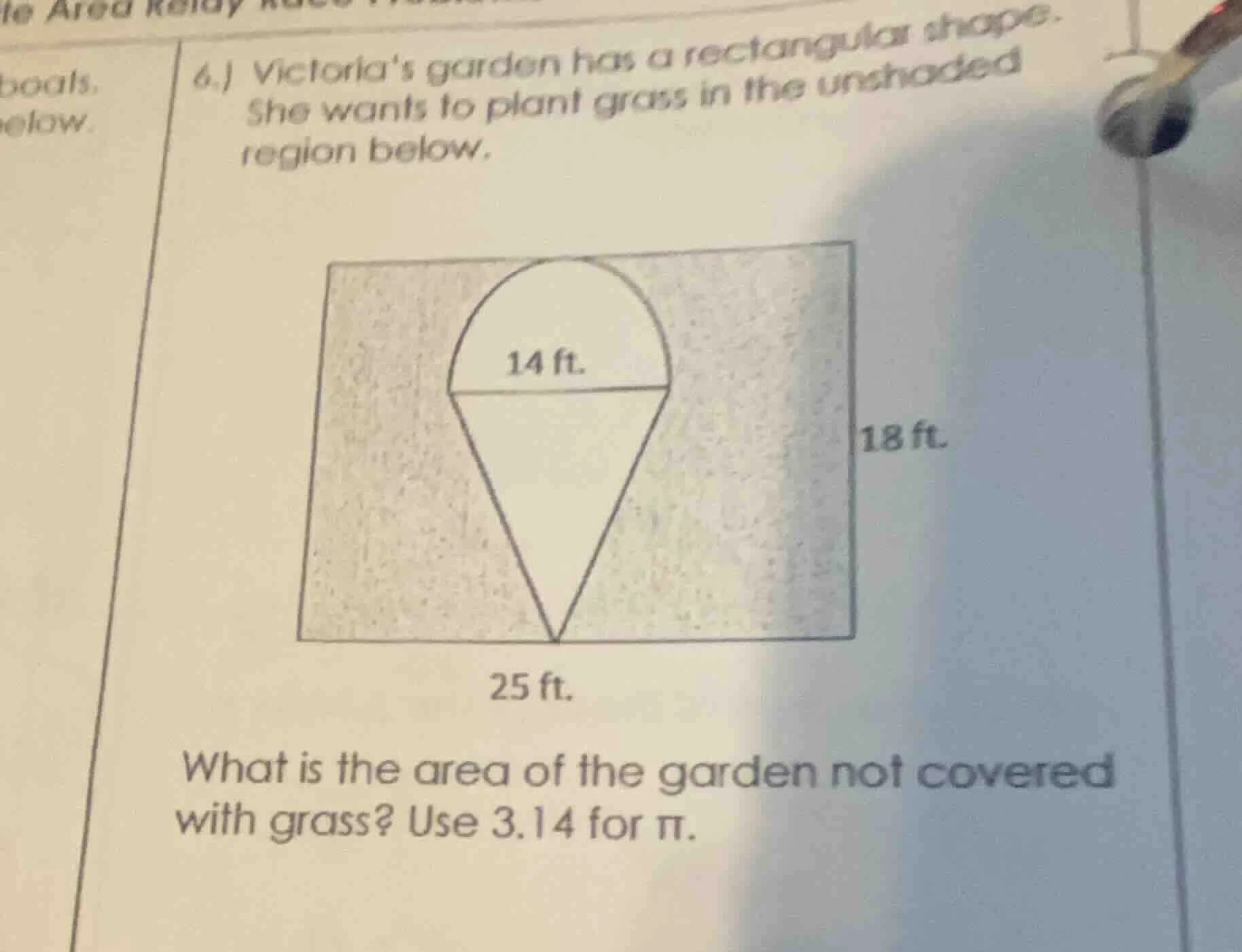 6.) victorias garden has a rectangular shape. she wants to plant grass …