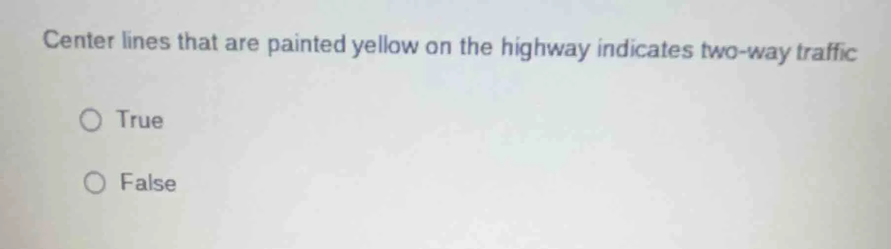 center lines that are painted yellow on the highway indicates two - way…