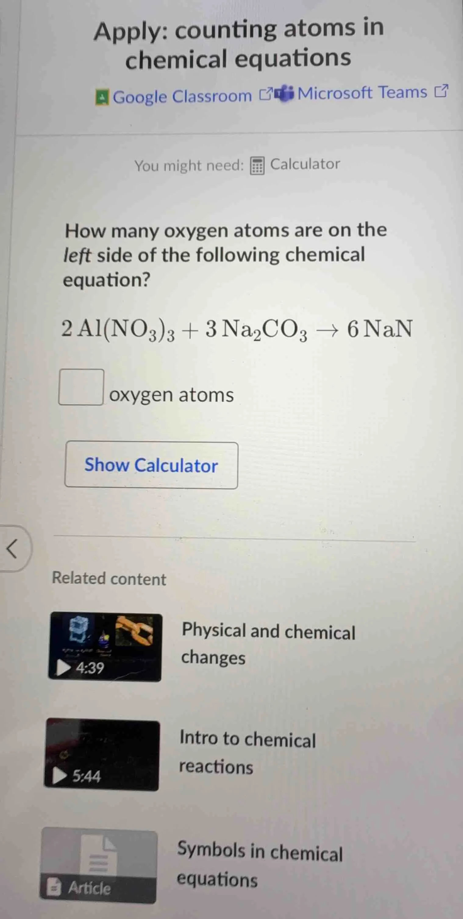 apply: counting atoms in chemical equations google classroom microsoft …