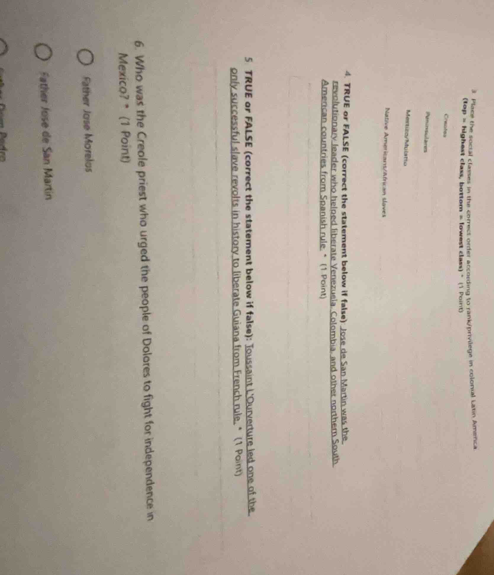 3 place the social classes in the correct order according to rank/privi…