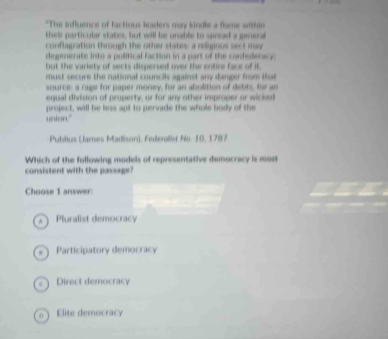 the influence of factious leaders may kindle a flame within their parti…