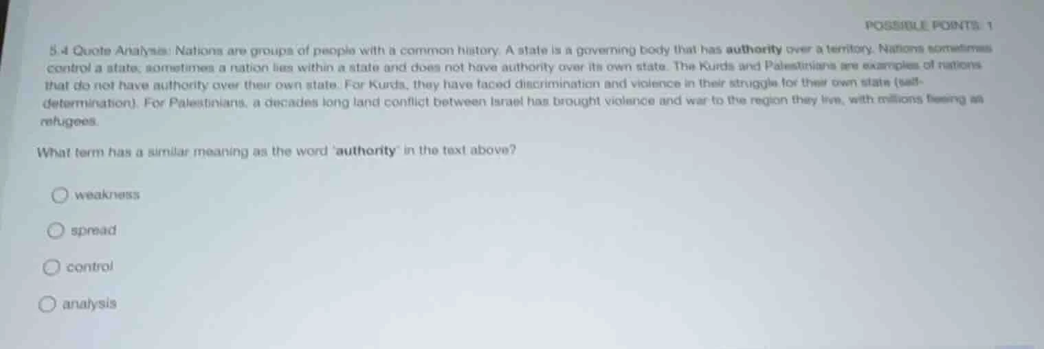 5.4 quote analysis: nations are groups of people with a common history.…