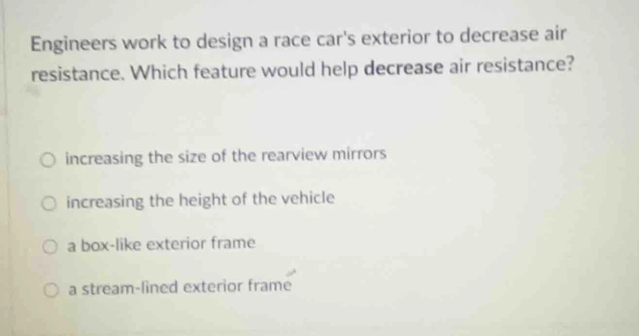 engineers work to design a race cars exterior to decrease air resistanc…