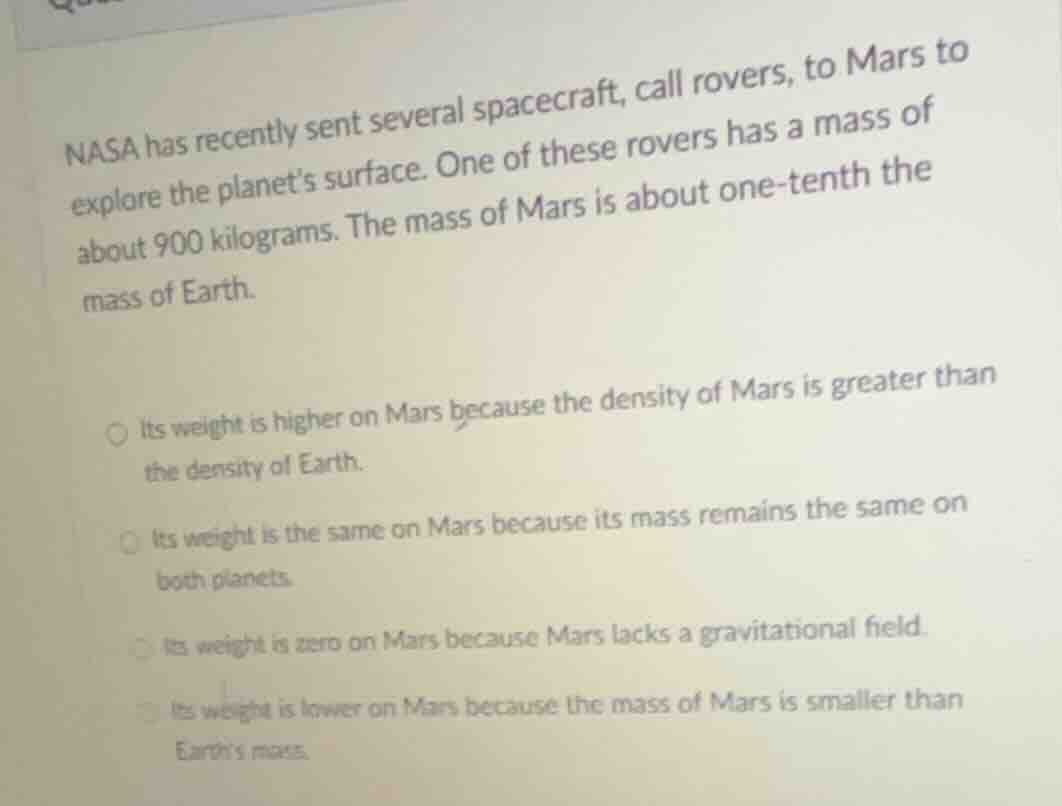 nasa has recently sent several spacecraft, call rovers, to mars to expl…