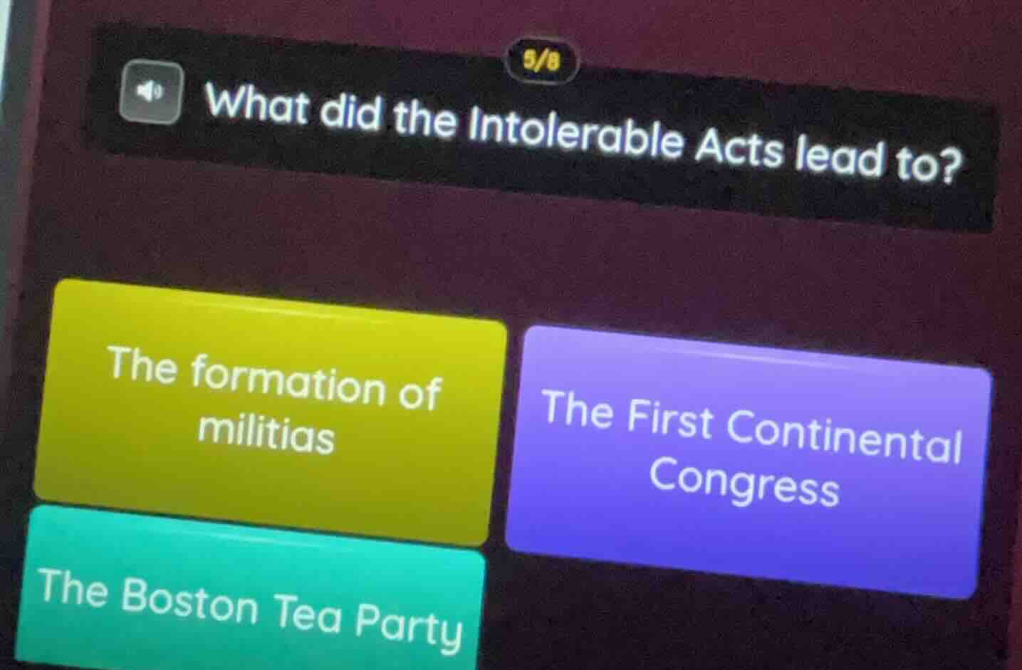 what did the intolerable acts lead to? the formation of militias; the f…