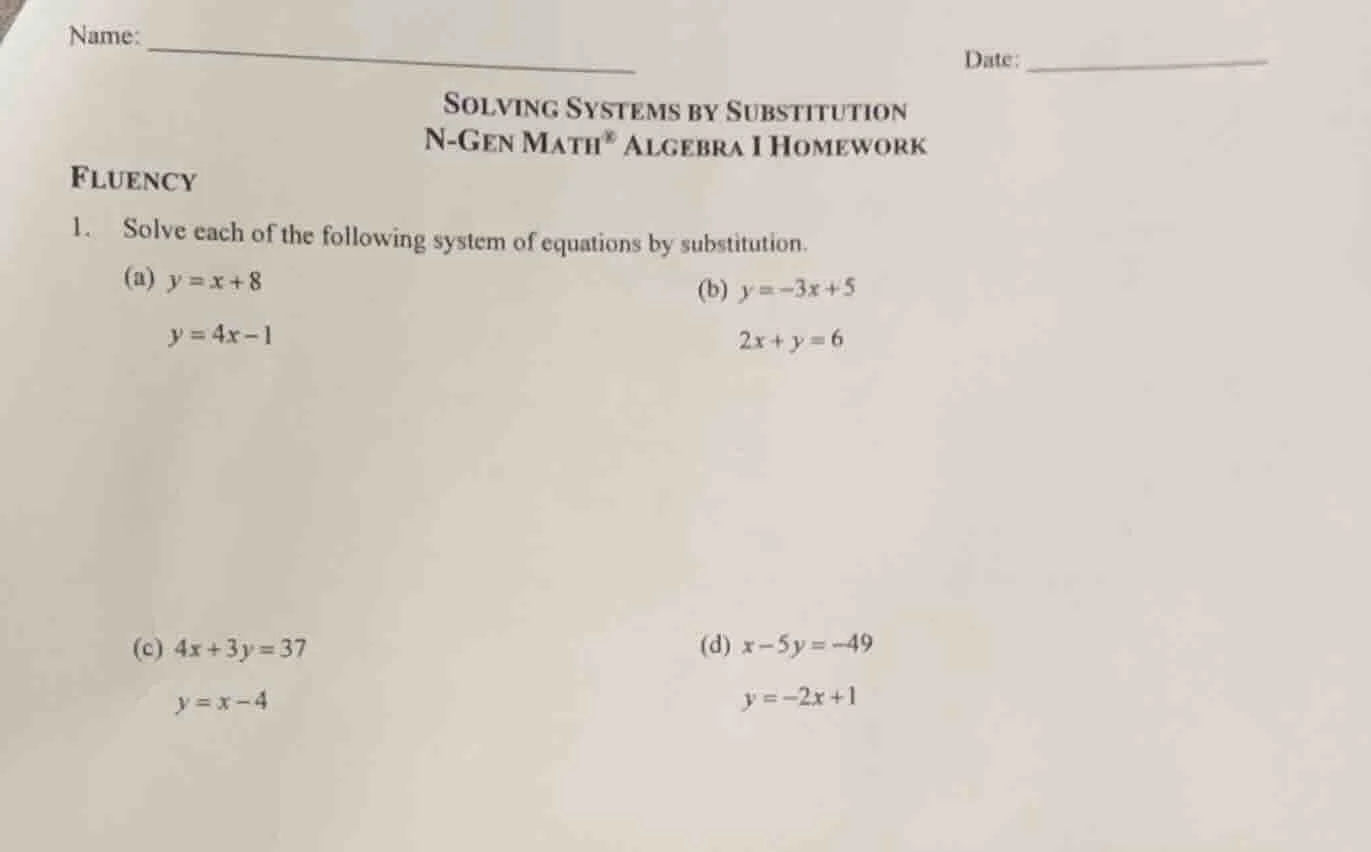 name: ______________________________ date: _______________ solving syst…