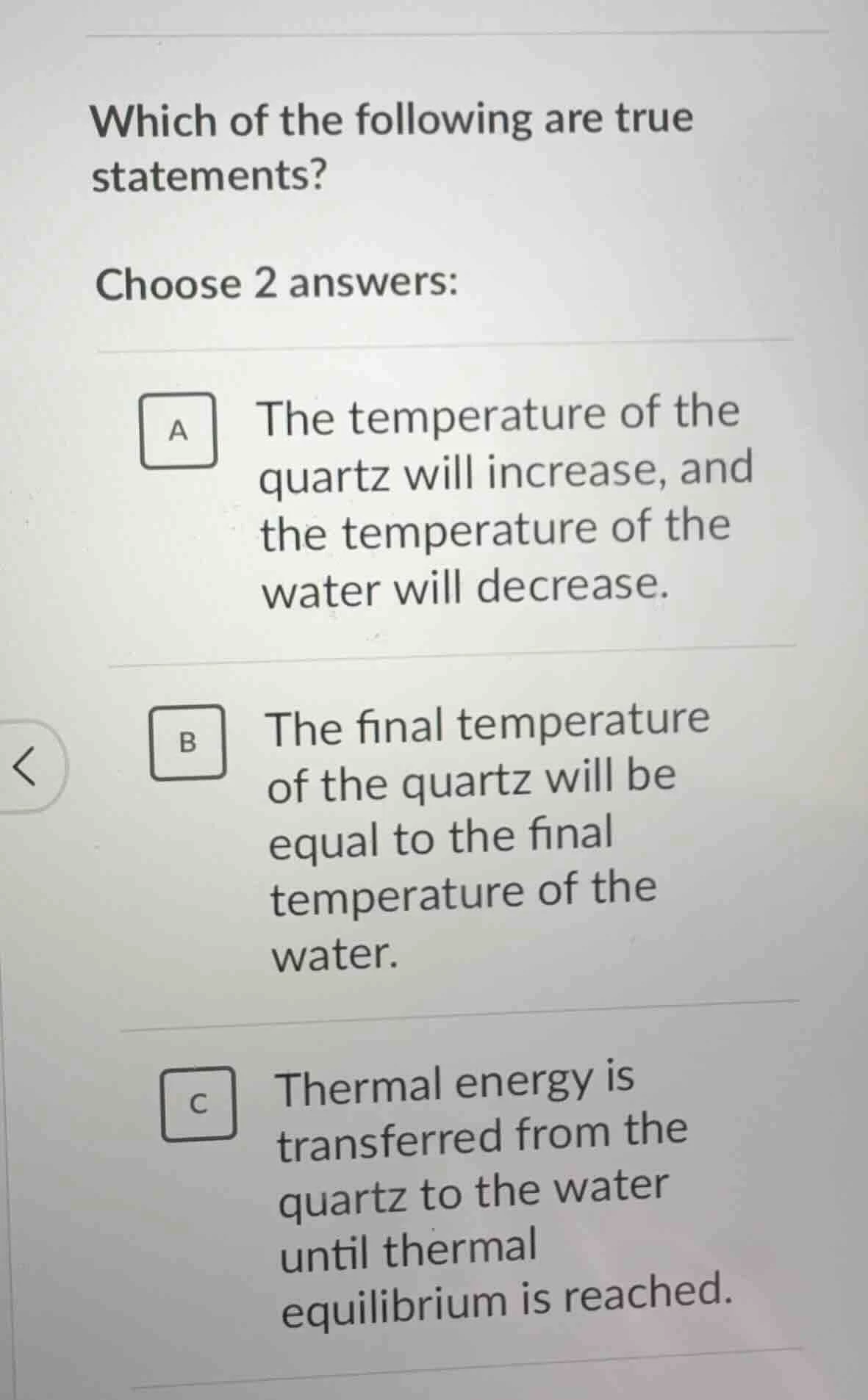 which of the following are true statements? choose 2 answers: a the tem…