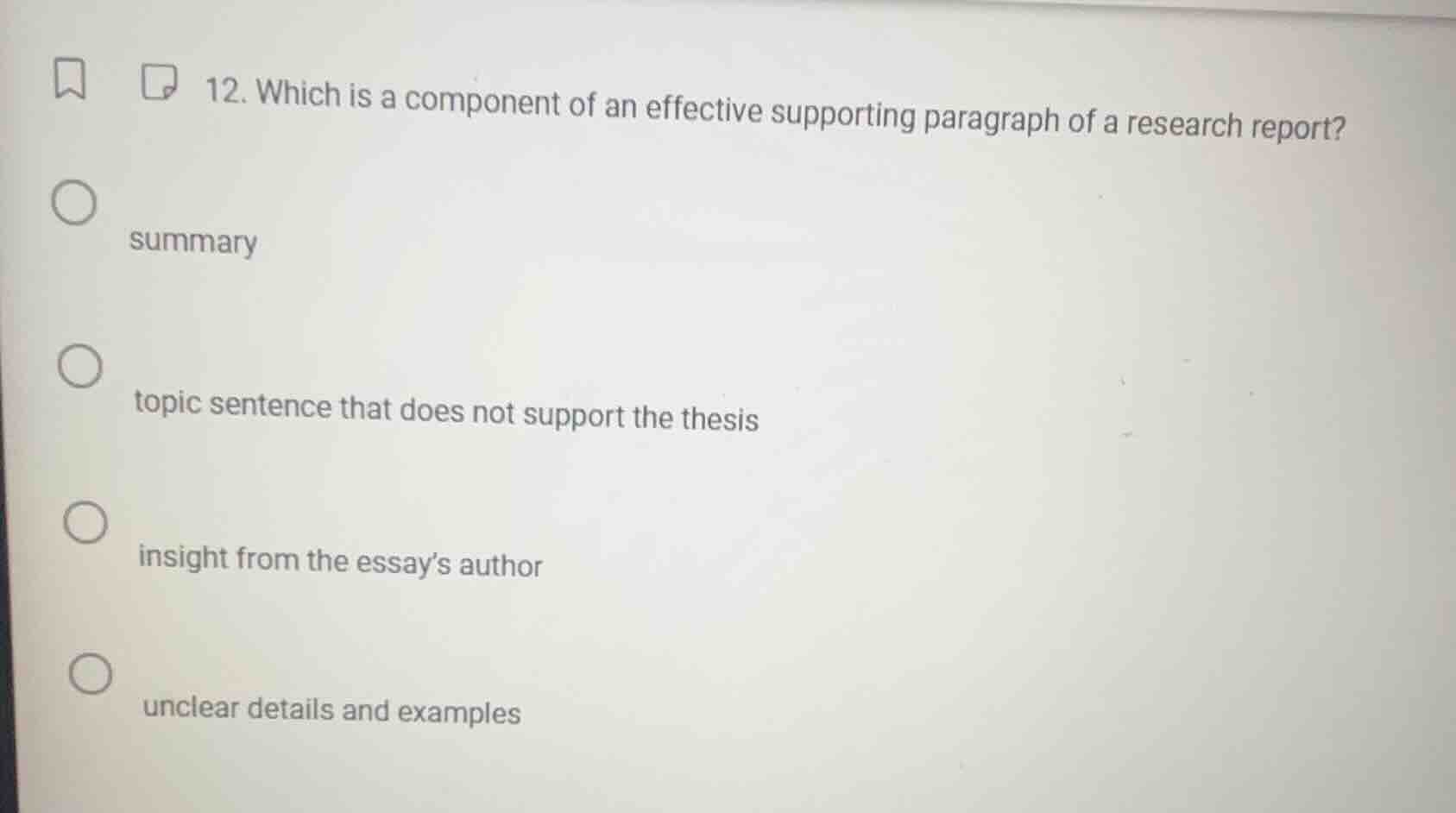 12. which is a component of an effective supporting paragraph of a rese…