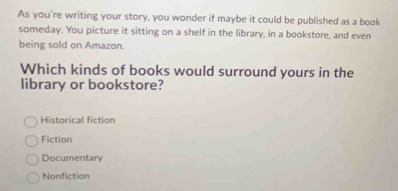 as youre writing your story, you wonder if maybe it could be published …