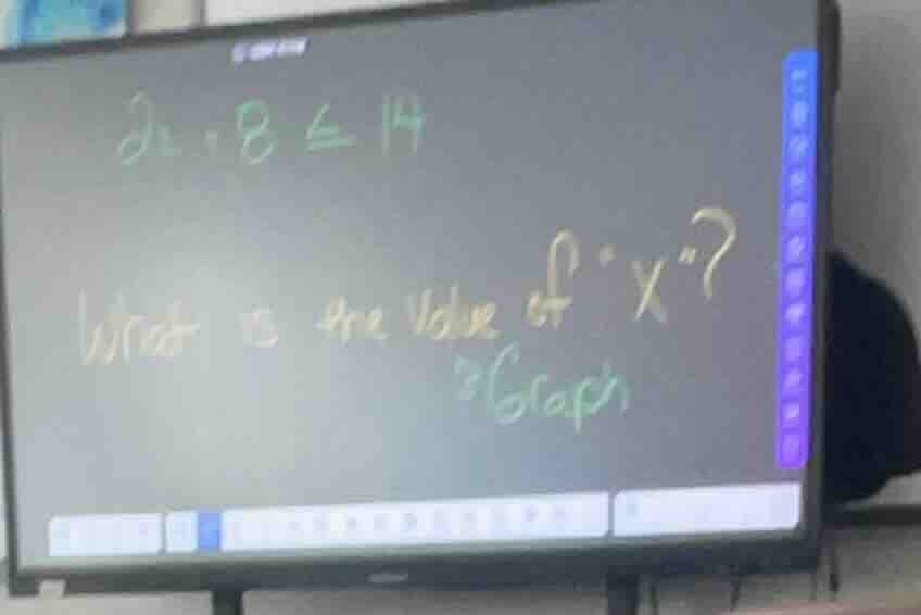 2x + 8 ≤ 14 what is the value of x? ?graph