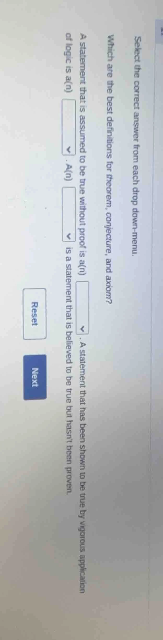 select the correct answer from each drop - down menu. which are the bes…