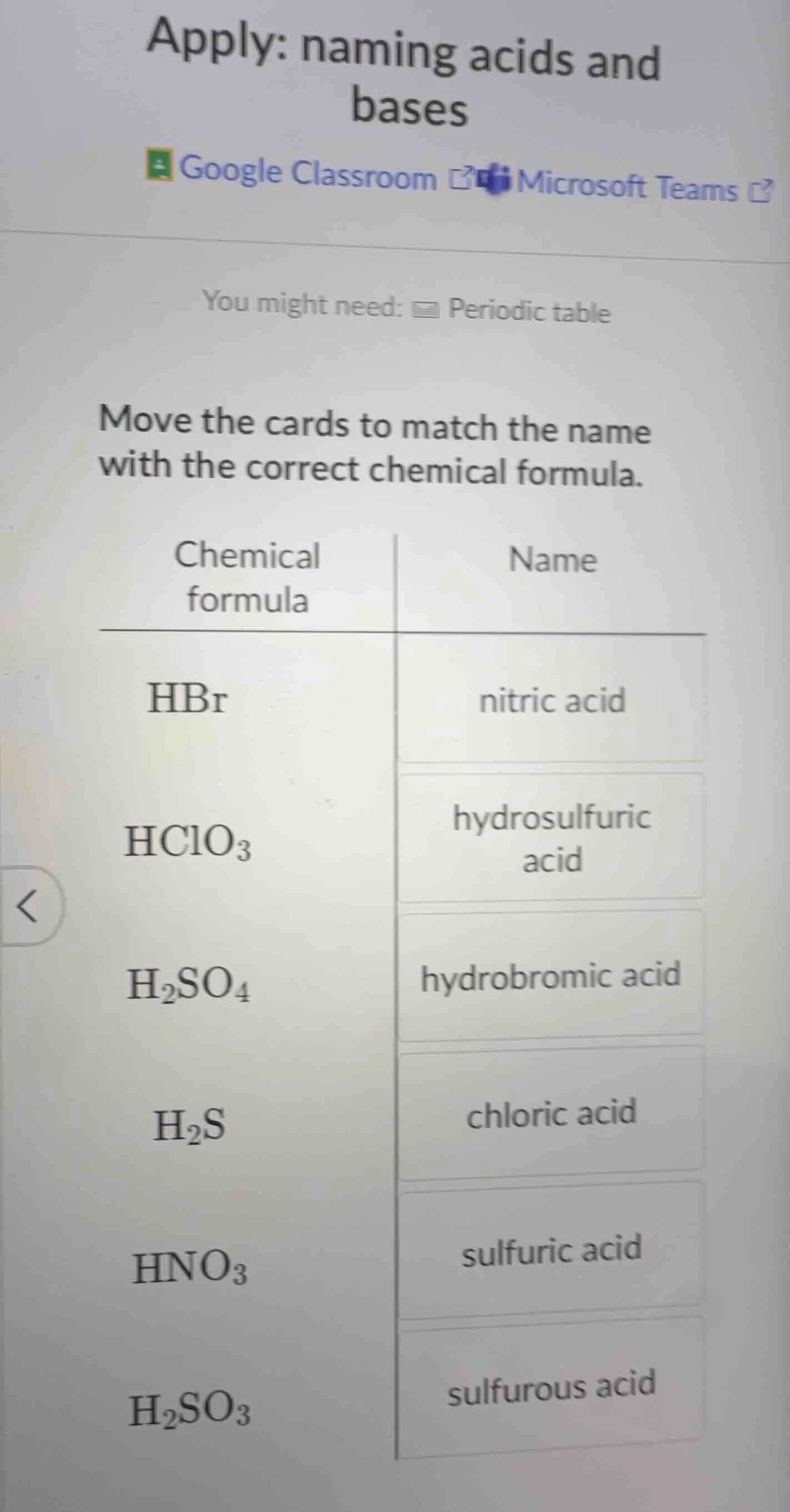 apply: naming acids and bases google classroom microsoft teams you migh…