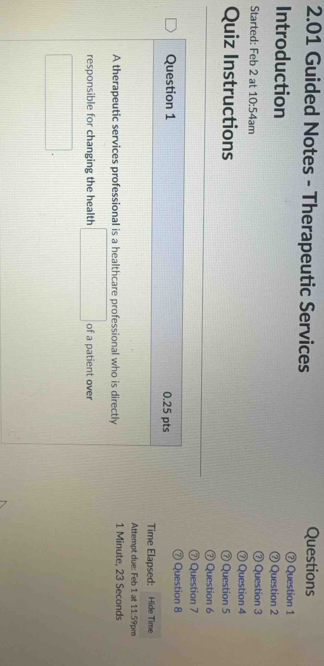 2.01 guided notes - therapeutic services introduction started: feb 2 at…