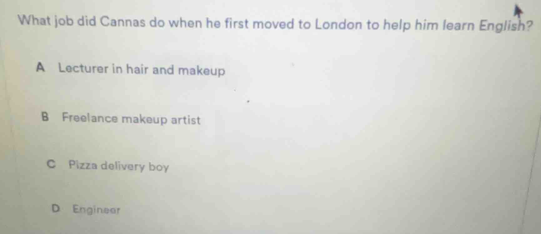 what job did cannas do when he first moved to london to help him learn …