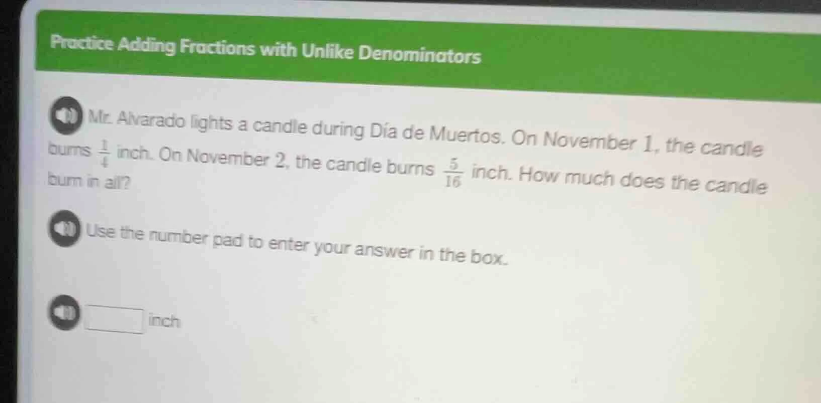 practice adding fractions with unlike denominators mr. alvarado lights …