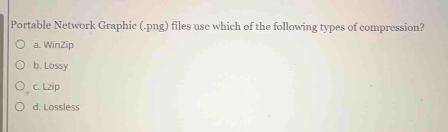 portable network graphic (.png) files use which of the following types …