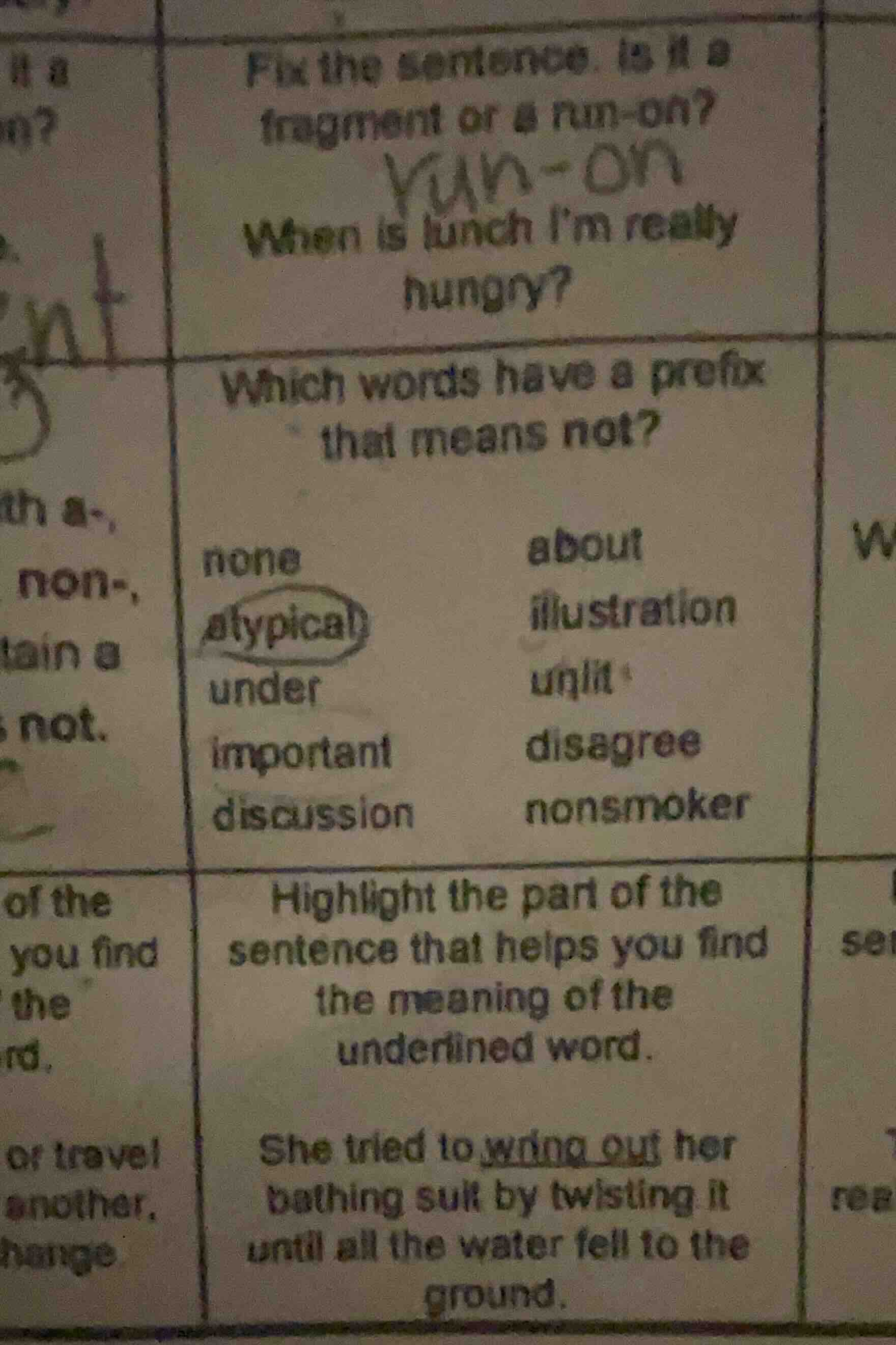 which words have a prefix that means not? none about atypical illustrat…