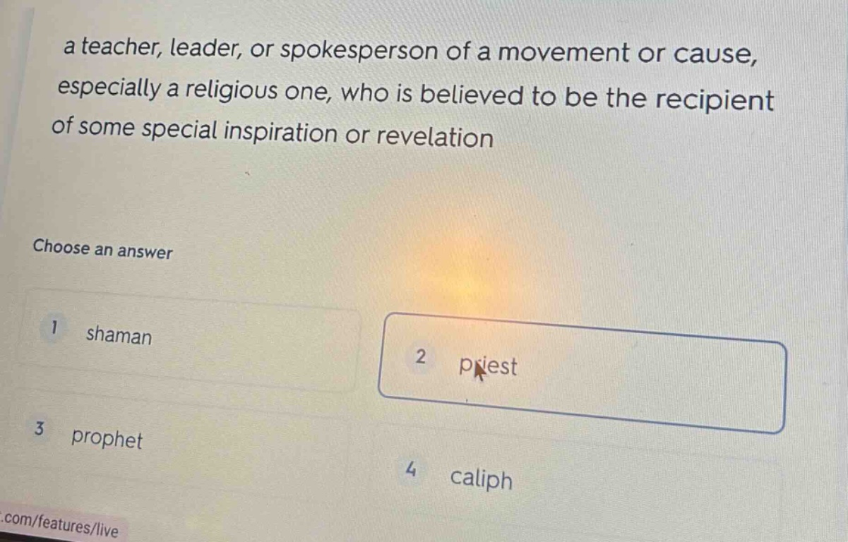 a teacher, leader, or spokesperson of a movement or cause, especially a…