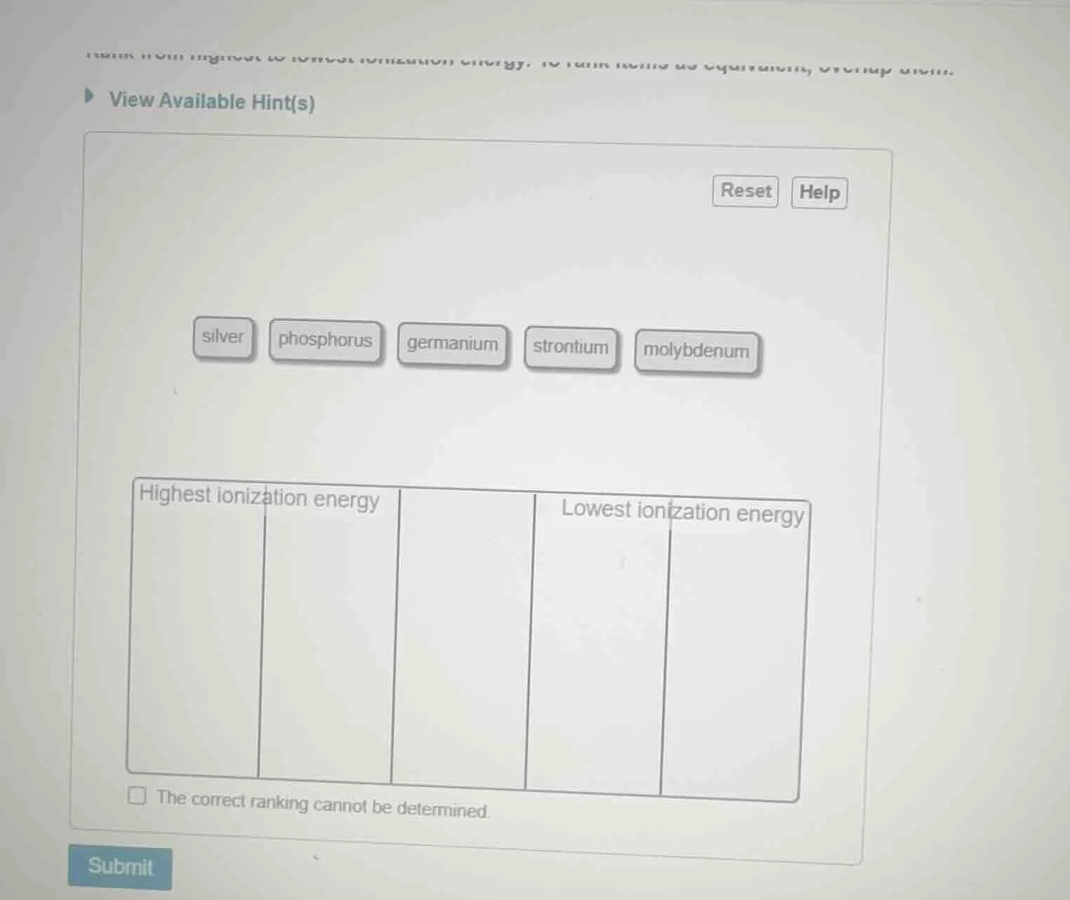 view available hint(s) reset help silver phosphorus germanium strontium…