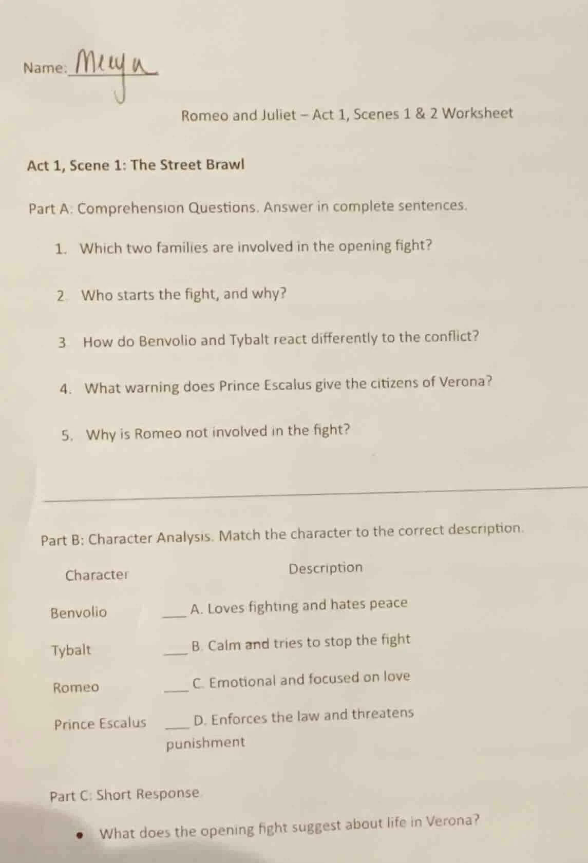 name: muyu romeo and juliet – act 1, scenes 1 & 2 worksheet act 1, scen…