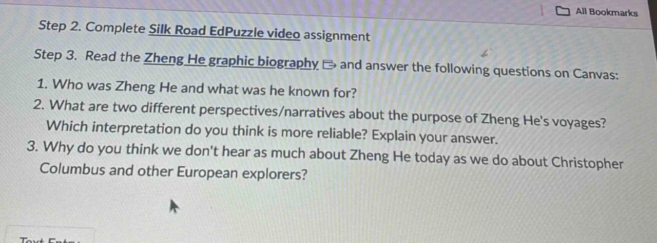 step 2. complete silk road edpuzzle video assignment step 3. read the z…