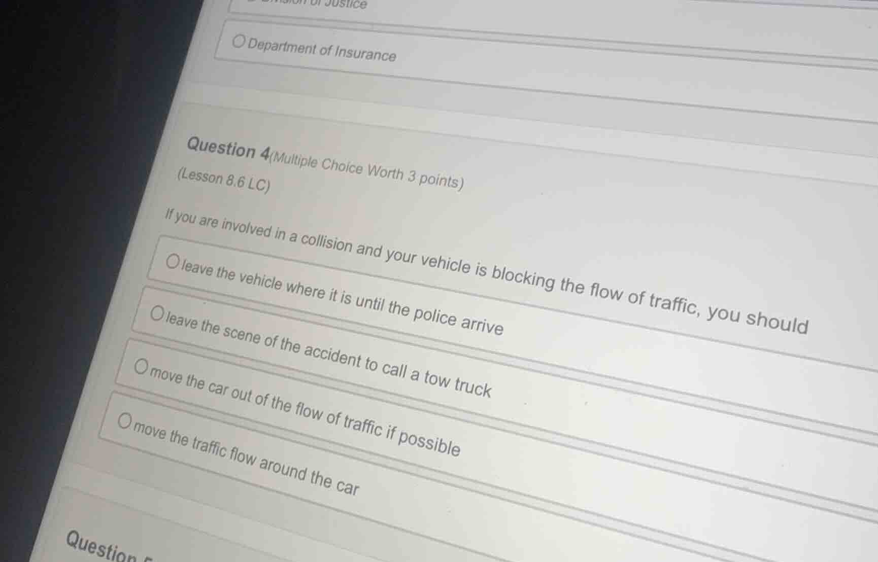 question 4 (multiple choice worth 3 points) (lesson 8.6 lc) if you are …