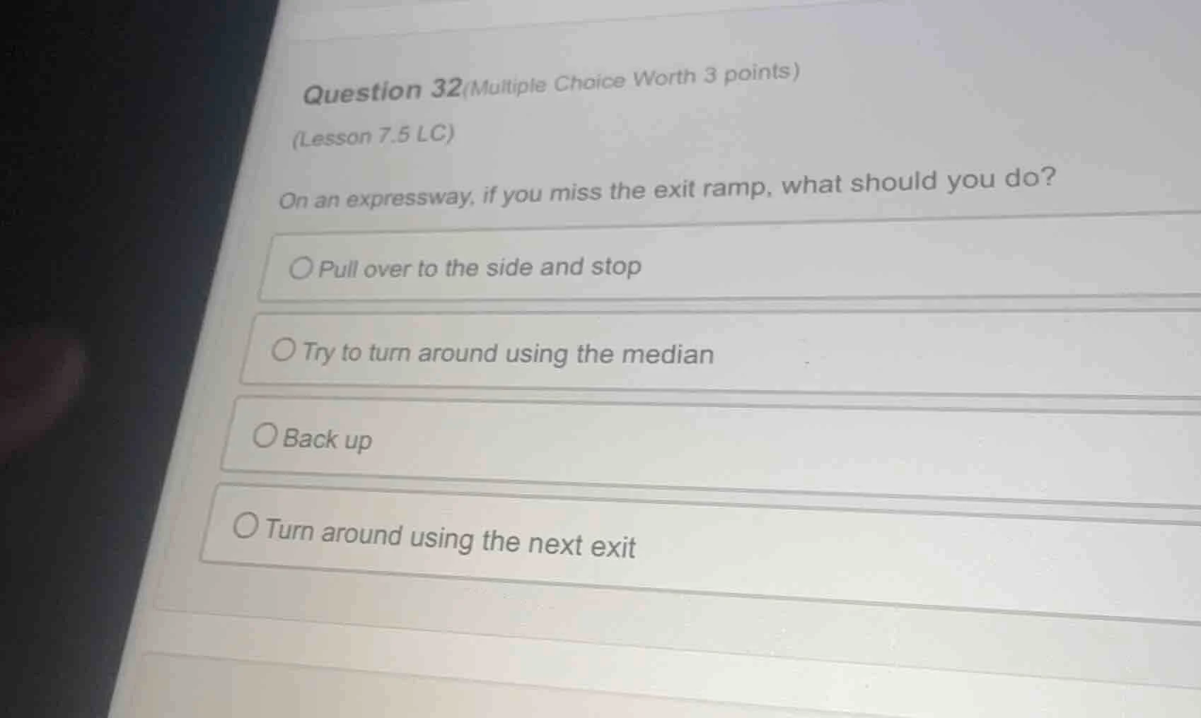 question 32 (multiple choice worth 3 points) (lesson 7.5 lc) on an expr…