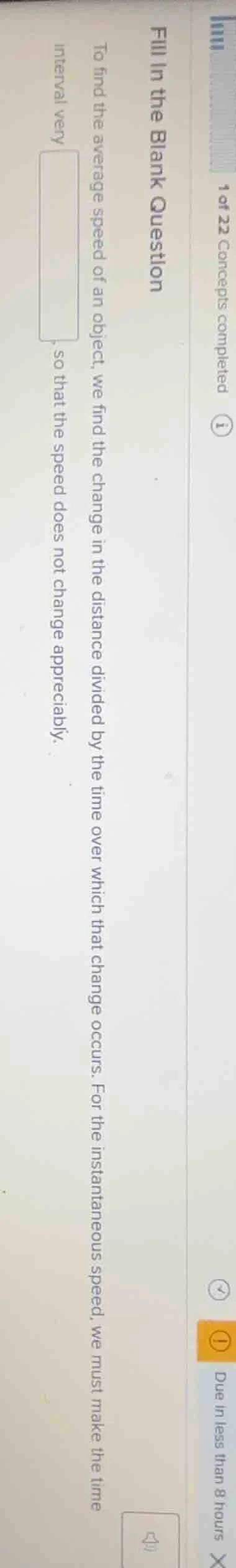 fill in the blank question to find the average speed of an object, we f…