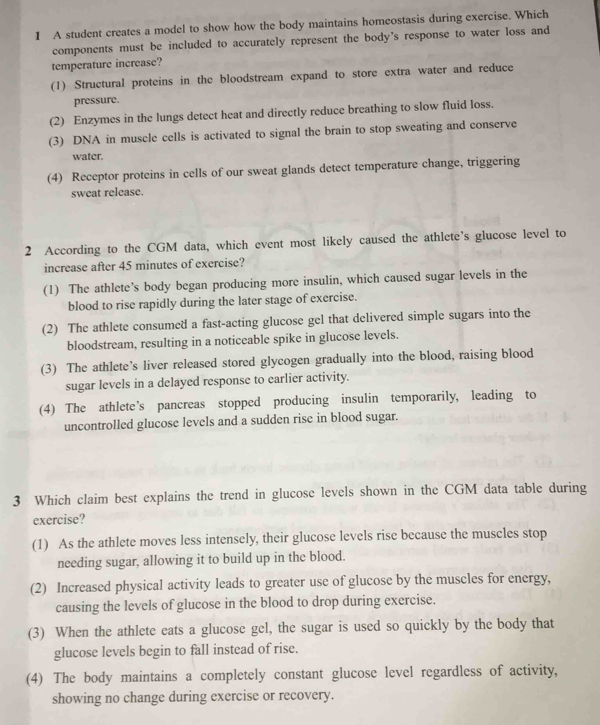 1 a student creates a model to show how the body maintains homeostasis …