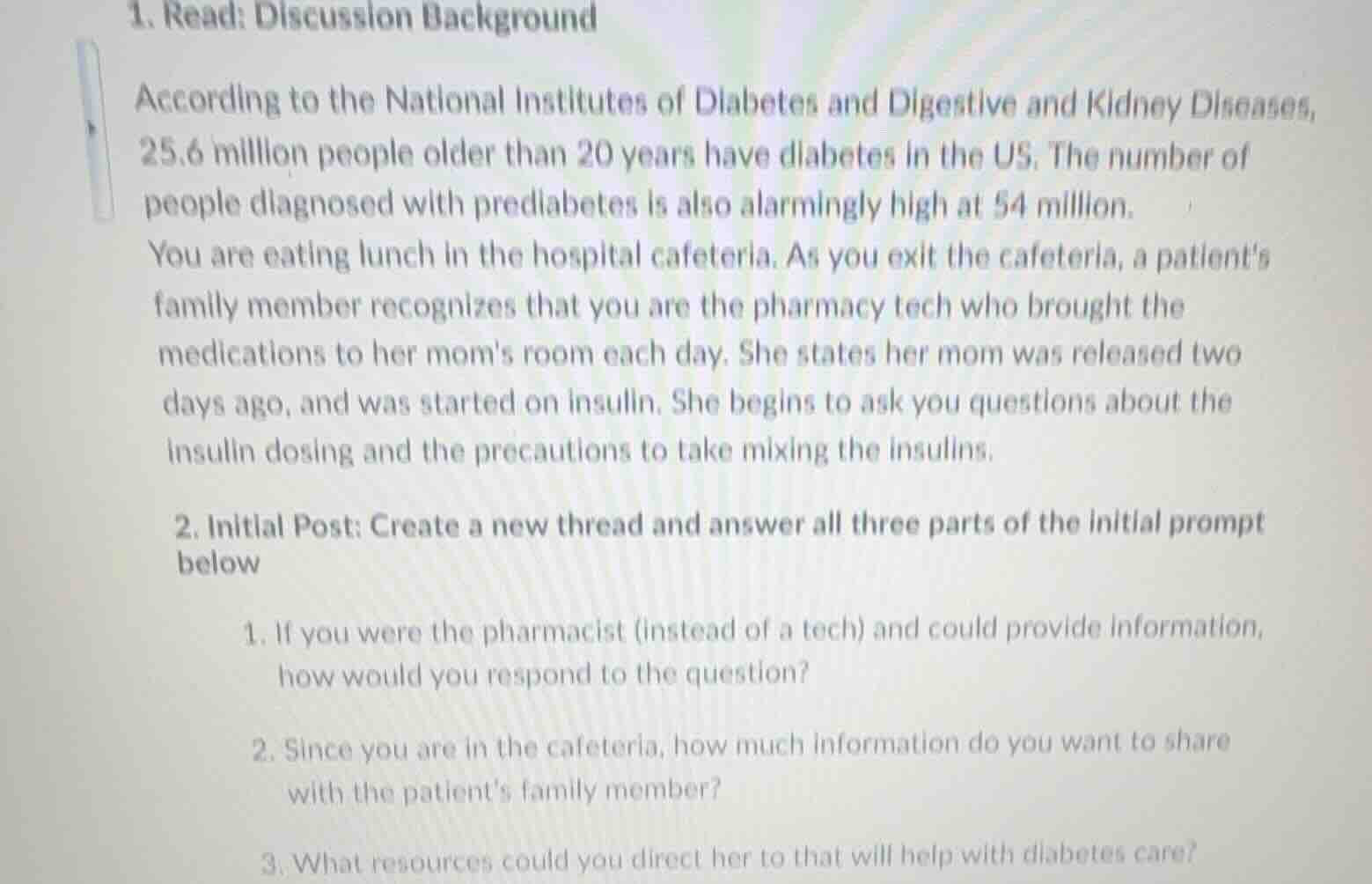 1. read: discussion background according to the national institutes of …