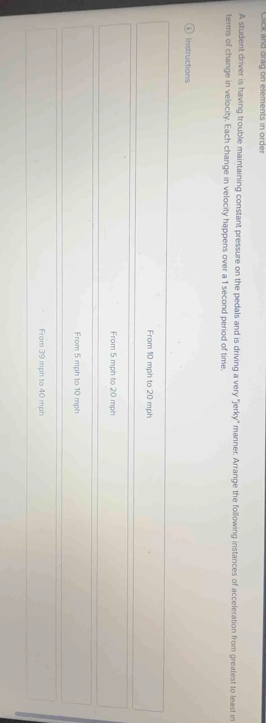 a student driver is having trouble maintaining constant pressure on the…