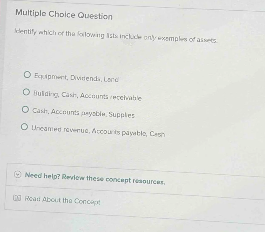 multiple choice question identify which of the following lists include …