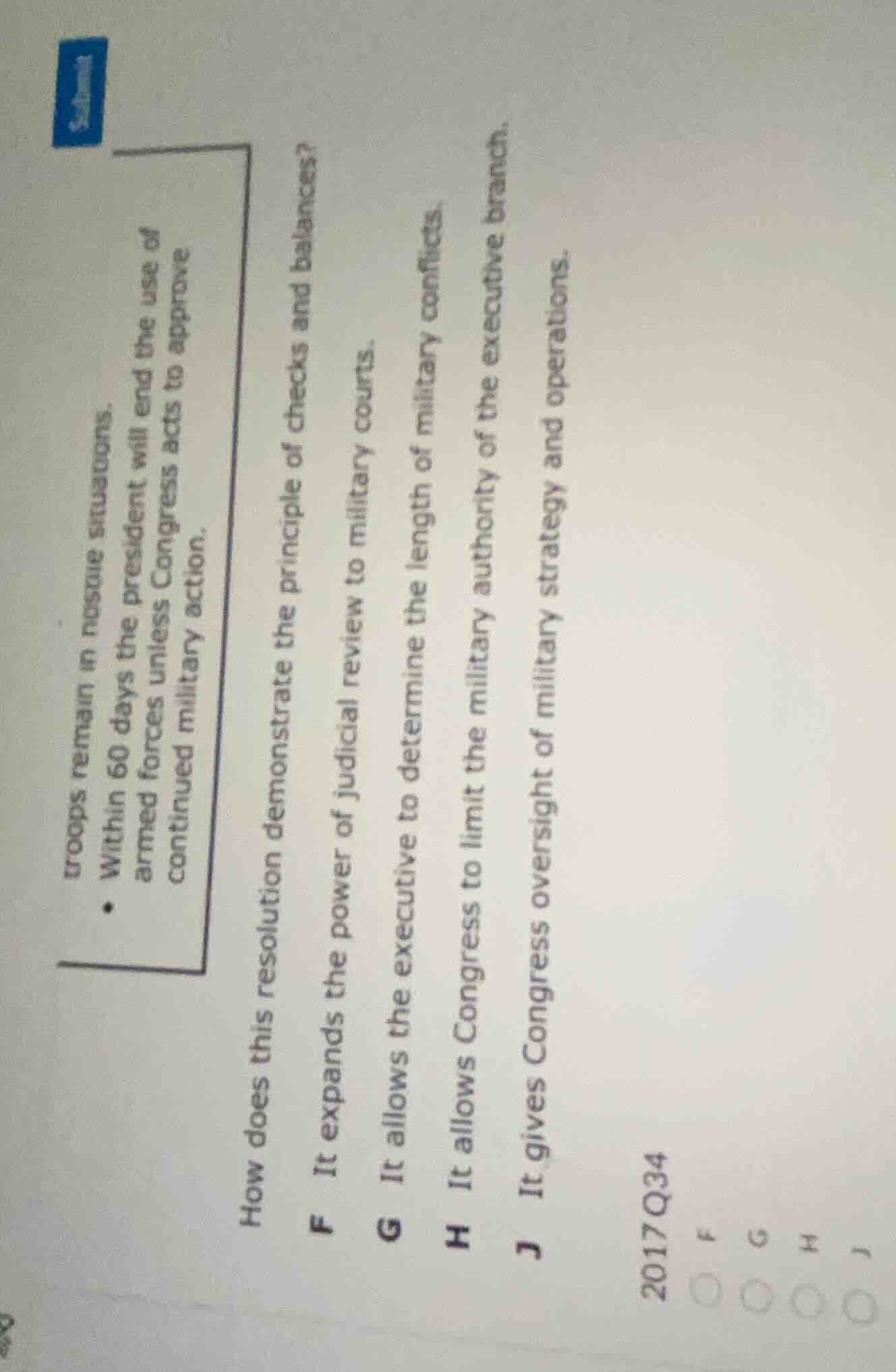 troops remain in hostile situations. - within 60 days the president wil…