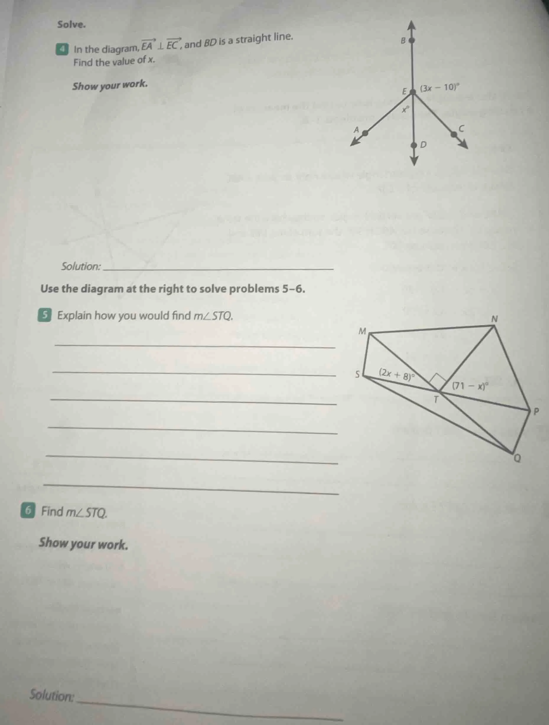 solve. 4 in the diagram, \\(\\overrightarrow{ea} \\perp \\overrightarro…