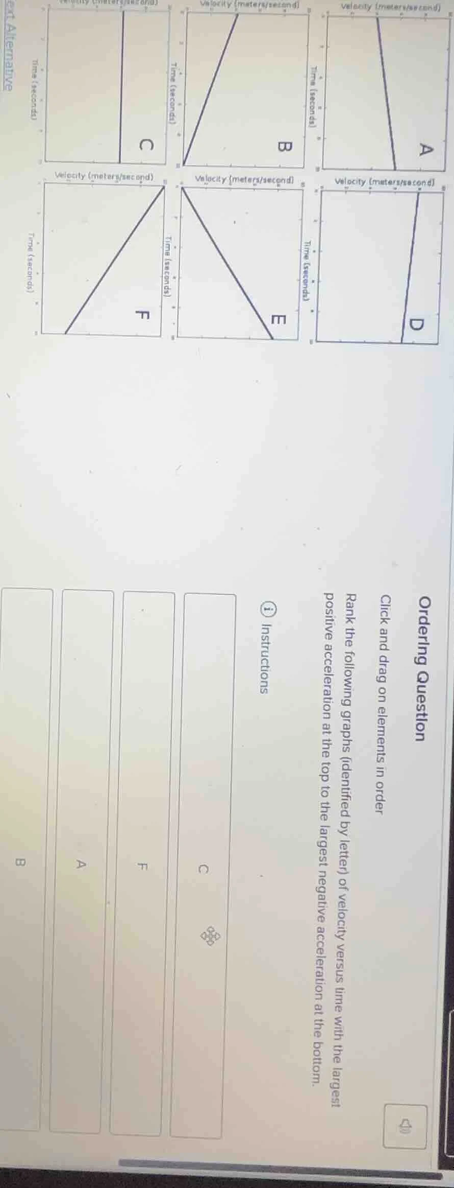 ordering question click and drag on elements in order rank the followin…