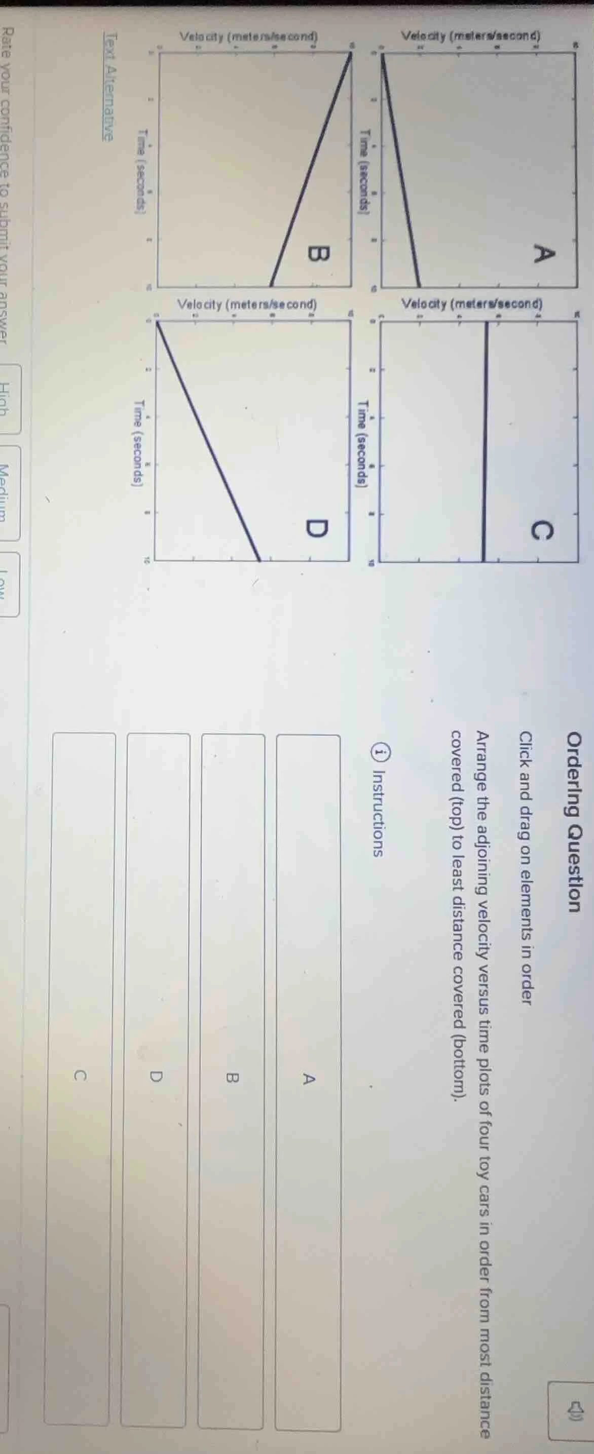 ordering question click and drag on elements in order arrange the adjoi…