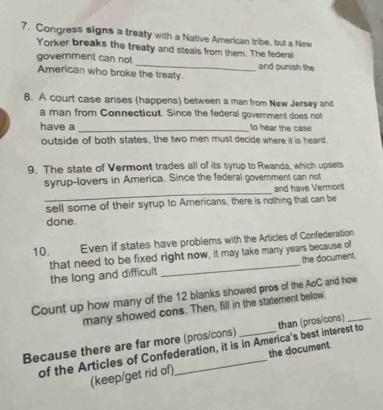 7. congress signs a treaty with a native american tribe, but a new york…
