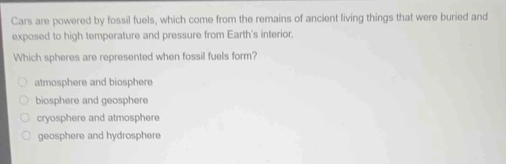 cars are powered by fossil fuels, which come from the remains of ancien…