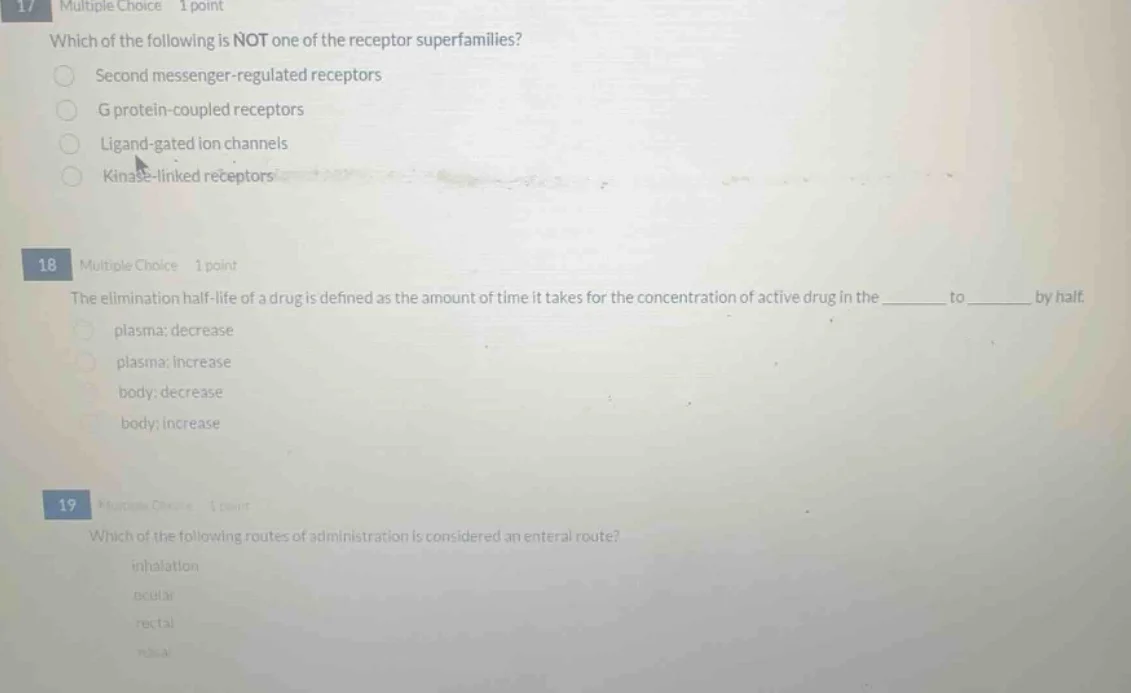 17 multiple choice 1 point which of the following is not one of the rec…